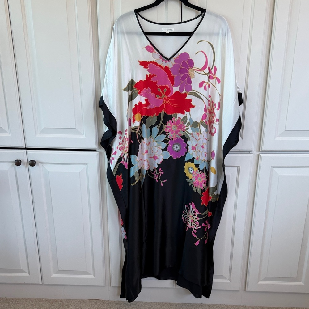 BedHead Black and Red Floral Maxi Dress